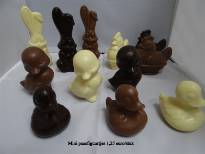 Mini paasfiguurtjes 1,25€/stuk