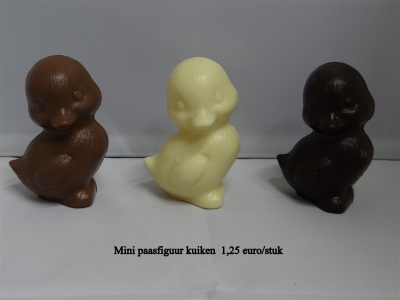 Mini paasfiguur kuiken 1,25€/stuk